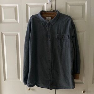 Legendary Whitetails flannel mens 3XT grey corduroy cuffs hunting fishing relax